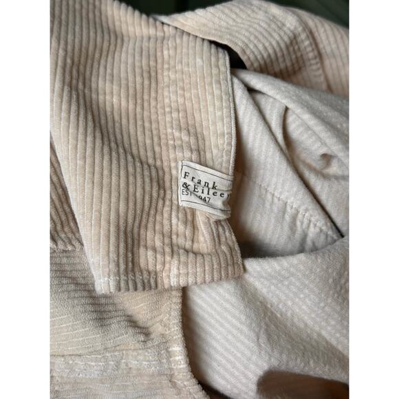 Frank & Eileen LUKE Relaxed Fit Corduroy Long Sleeve Soft Button-Up Shirt Tan XS - Picture 9 of 9